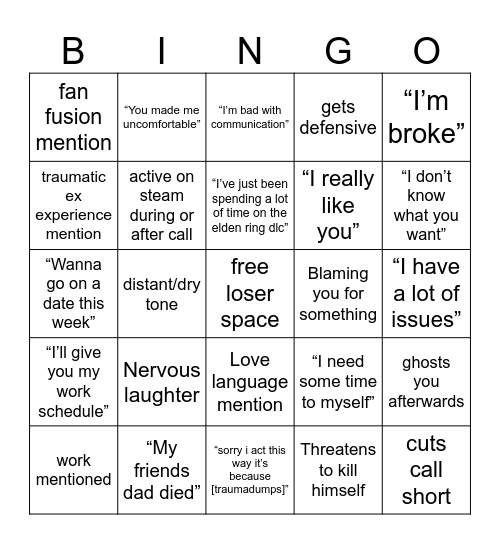 bozo bingo Card