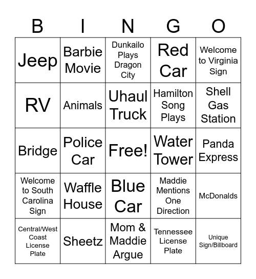 Bingo Card