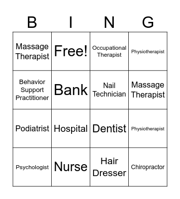 Look Good Feel Good Bingo Card