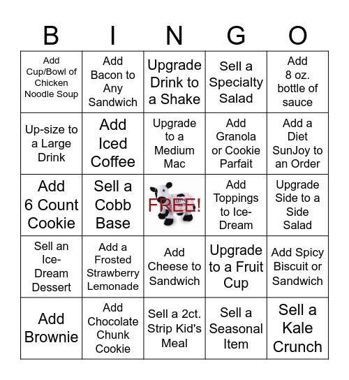 Chick-fil-A Bingo Card