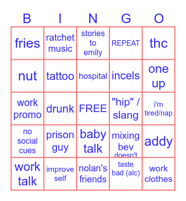 july 4th Bingo Card