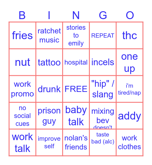 july 4th Bingo Card