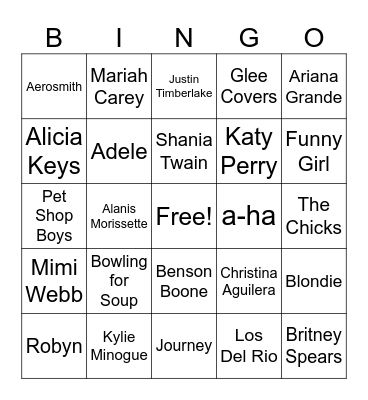 Cover Me Bingo Card