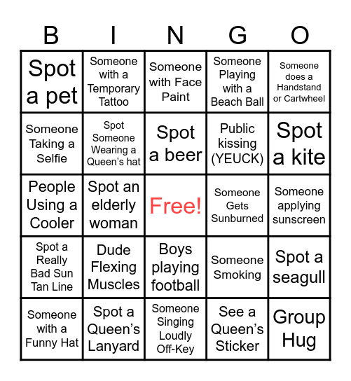 CANADA DAY BINGO!!! Bingo Card