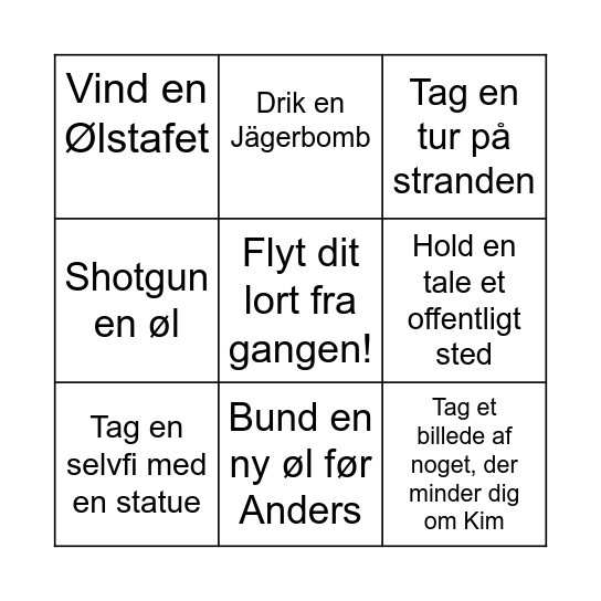 Jokke's Polterabend Bingo Card