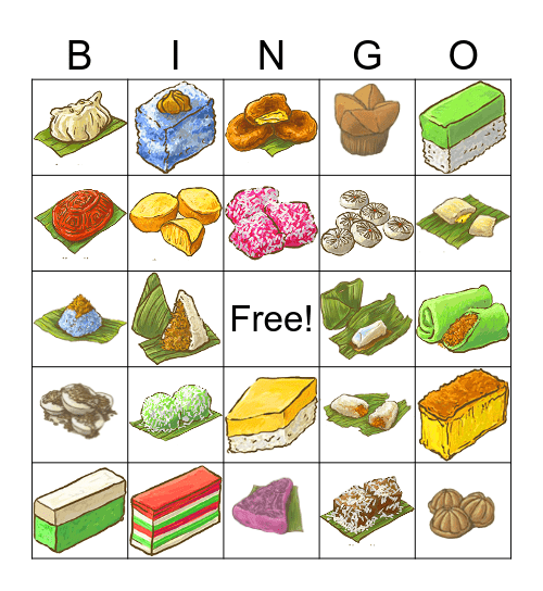 Kueh Bingo Card