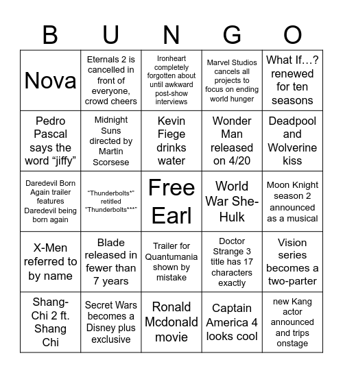 saint didacus comic convention Bingo Card