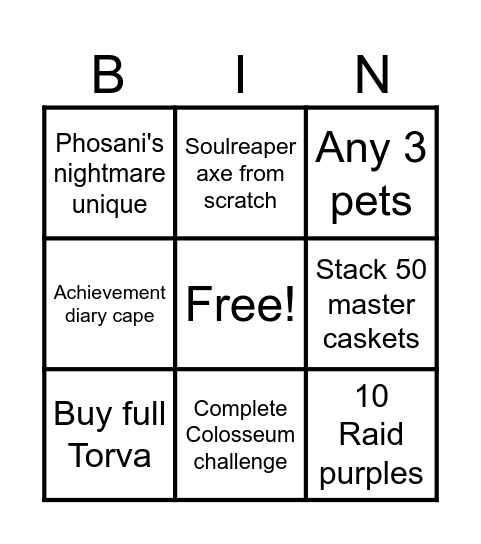 Valkynix Ultimate Bingo Card