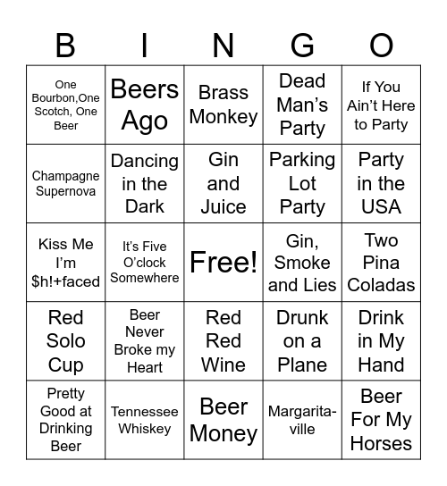 It’s A Party Bingo Card