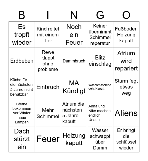 Wasserwerk  _ Was passiert bis Ende 24 Bingo Card