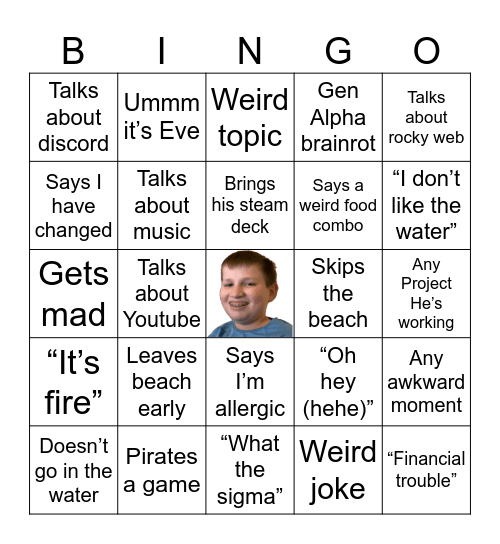 Evam Bingo Card