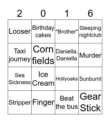 DANIELLE BINGO Card
