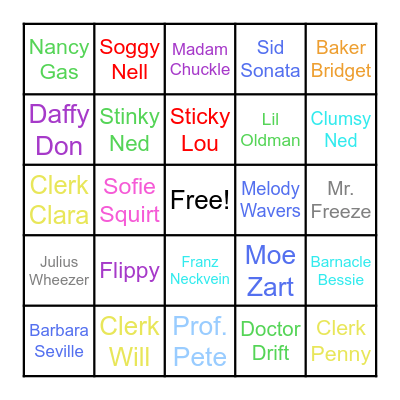 TTR SOS VP Bingo Card