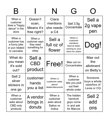 Bingo Bongo Bingo Card