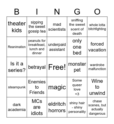 Necrobuddies Bingo Card