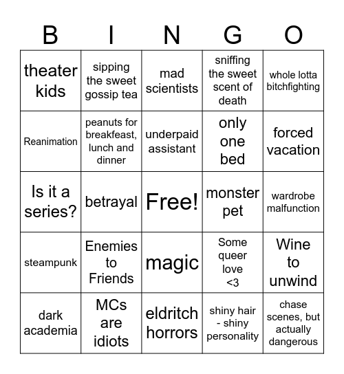 Necrobuddies Bingo Card