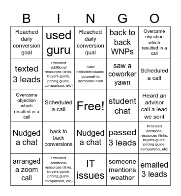 CES BINGO Card