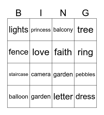 Love Story - Taylor Swift Bingo Card