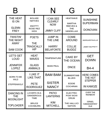 TAPWORKS ROOFTOP Bingo Card