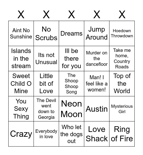 Hoedown Bingo! Bingo Card