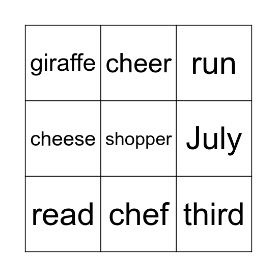 Bingo Card