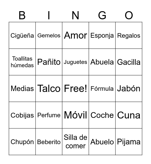 Té de canastilla Bingo Card