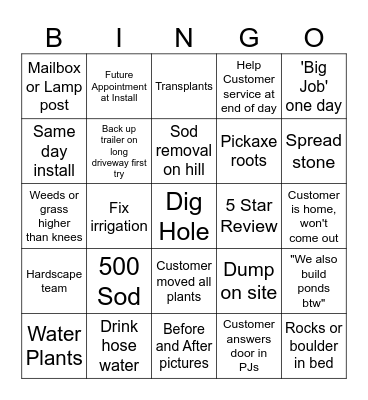 Install Bingo Card