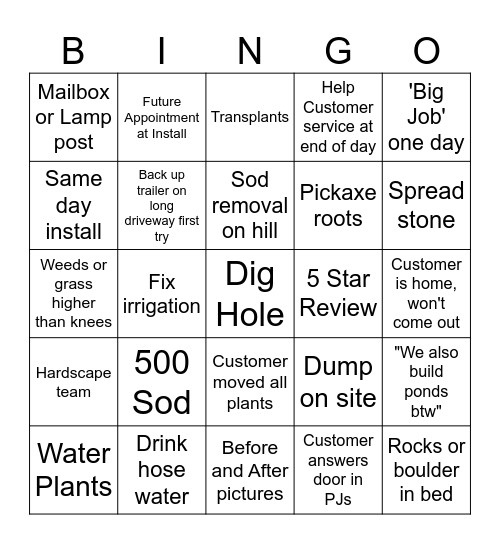 Install Bingo Card