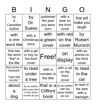 GO WILD and pick a book.... Bingo Card
