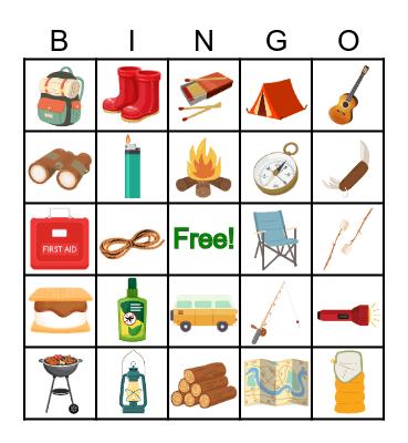 Camping bingo Card