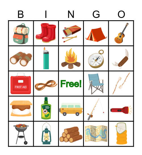 Camping bingo Card