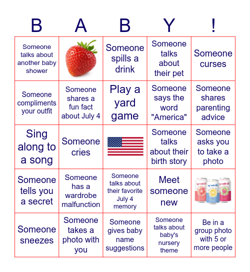 Backyard Boogie Bingo Card