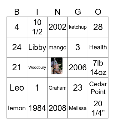Jeff's 40th Birthday Bingo Card