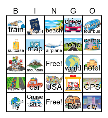 Road Trip USA Bingo Card