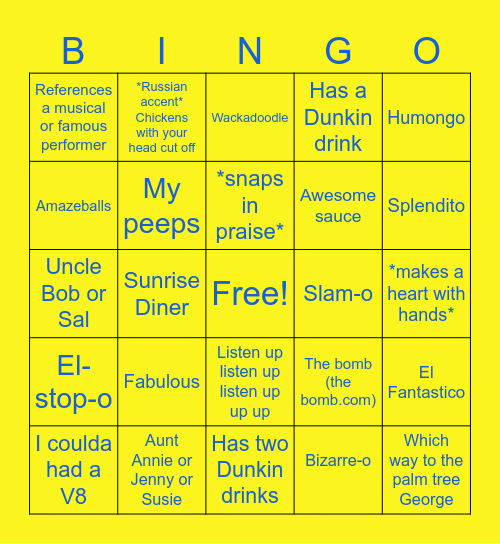 Ms. Modero Bingo Card