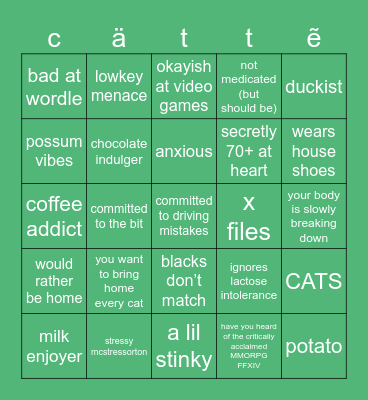 emily Bingo Card