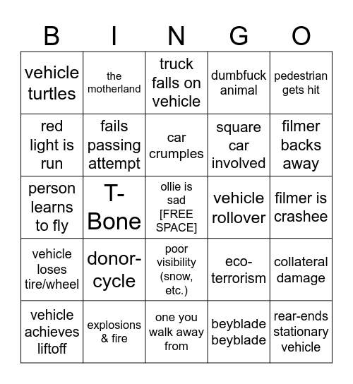 Crash Bingo Card