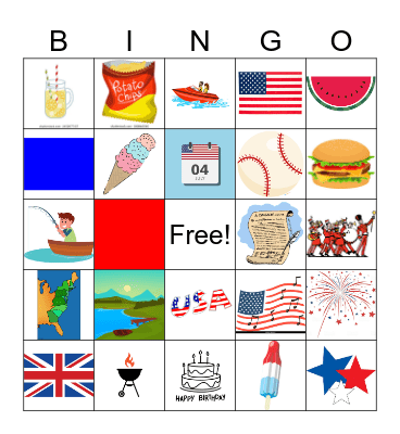 Happy Independence Day! Bingo Card
