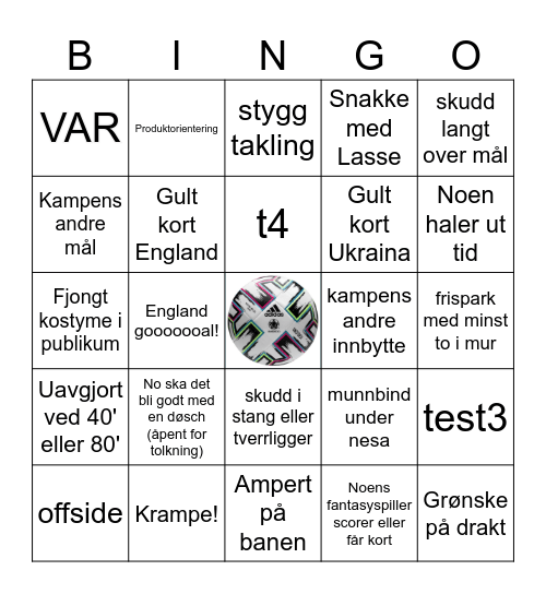 EM-bingo 2020 Bingo Card