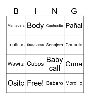 Almendrita Bingo Card