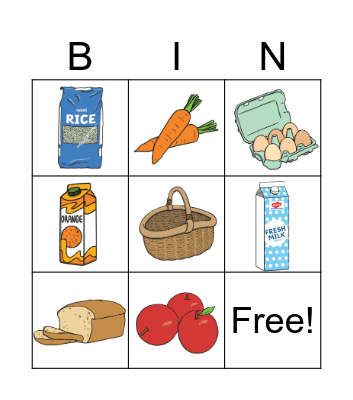 at the shop Bingo Card