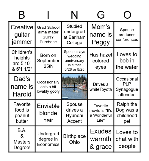 Who Is That PLPer? Bingo Card