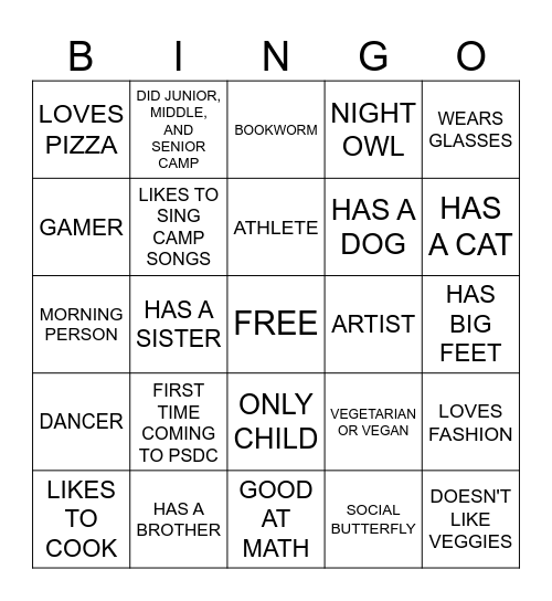 LEADERSHIP EXPERIENCE 2024 Bingo Card