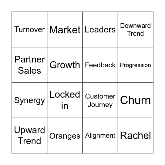 All Hands Bingo Card