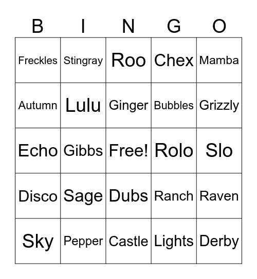 Buck-a-Bingo Card