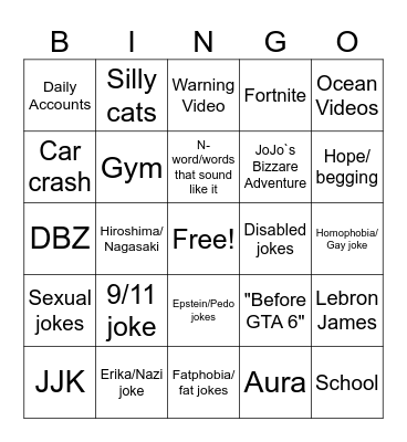 Instagram Reels Bingo Card