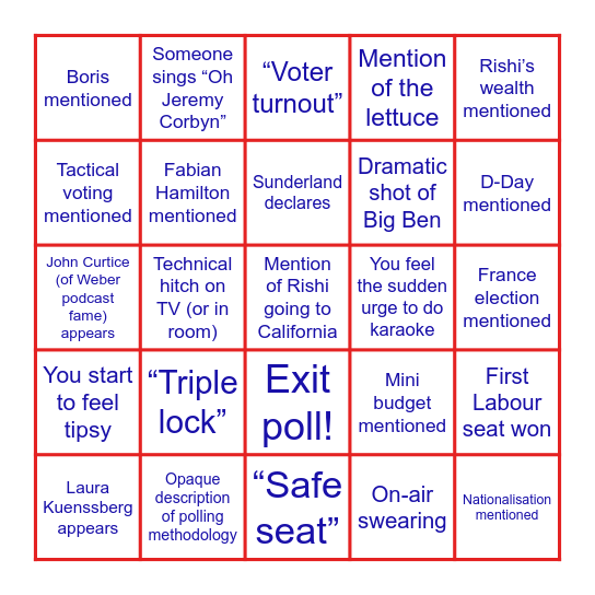 Genny Lec Bingo Card