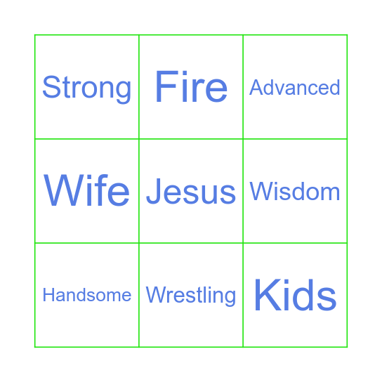 Chapel Bingo Card