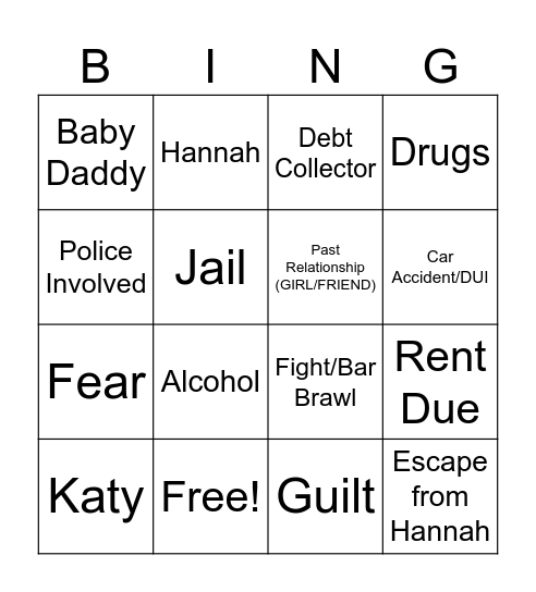 Dan's Tea Bingo Card