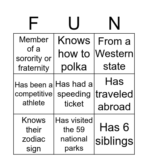 Bingo Card